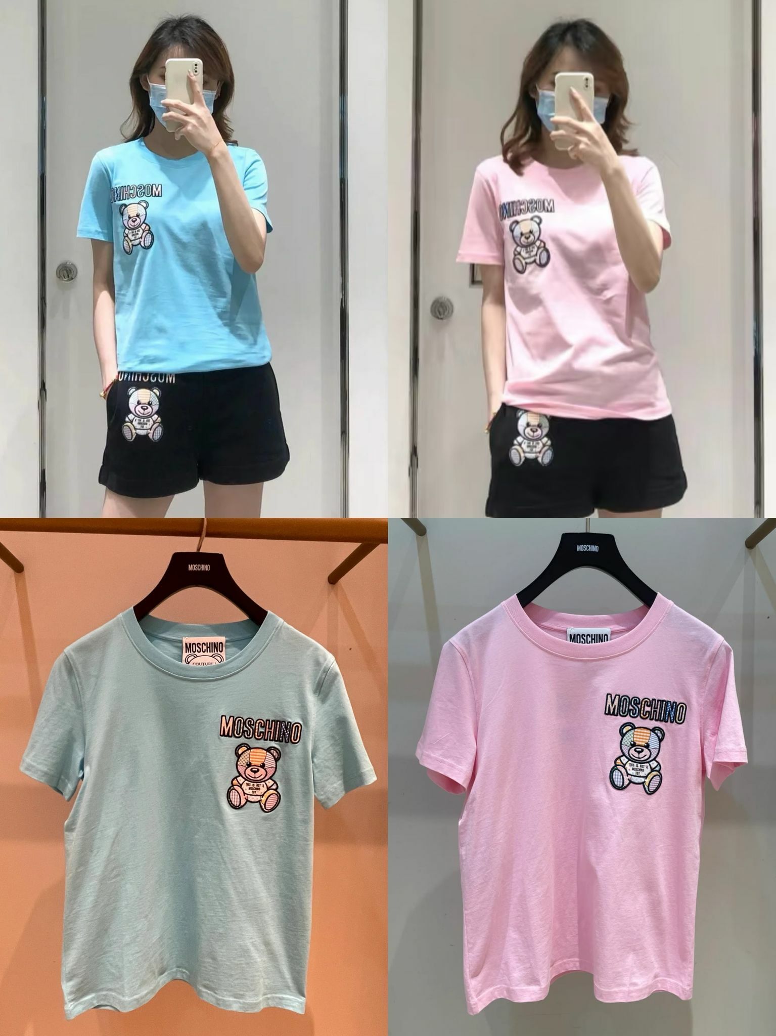 【預購】MOSCHINO G032008 左胸熊熊logo男女同款TEE