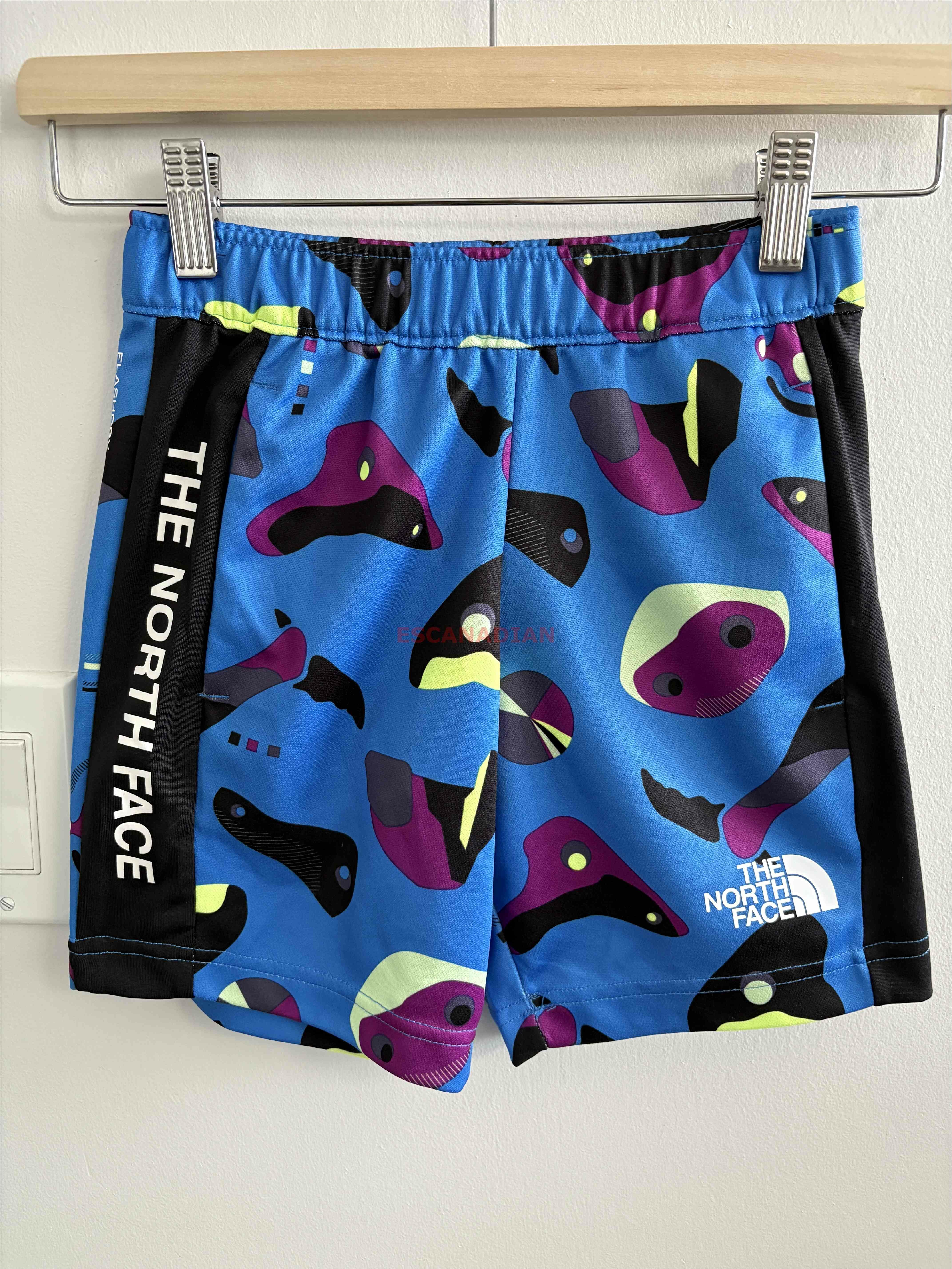 THE NORTH FACE 大童 機能型 Flashdry快乾 滿版 運動排汗材質 運動短褲