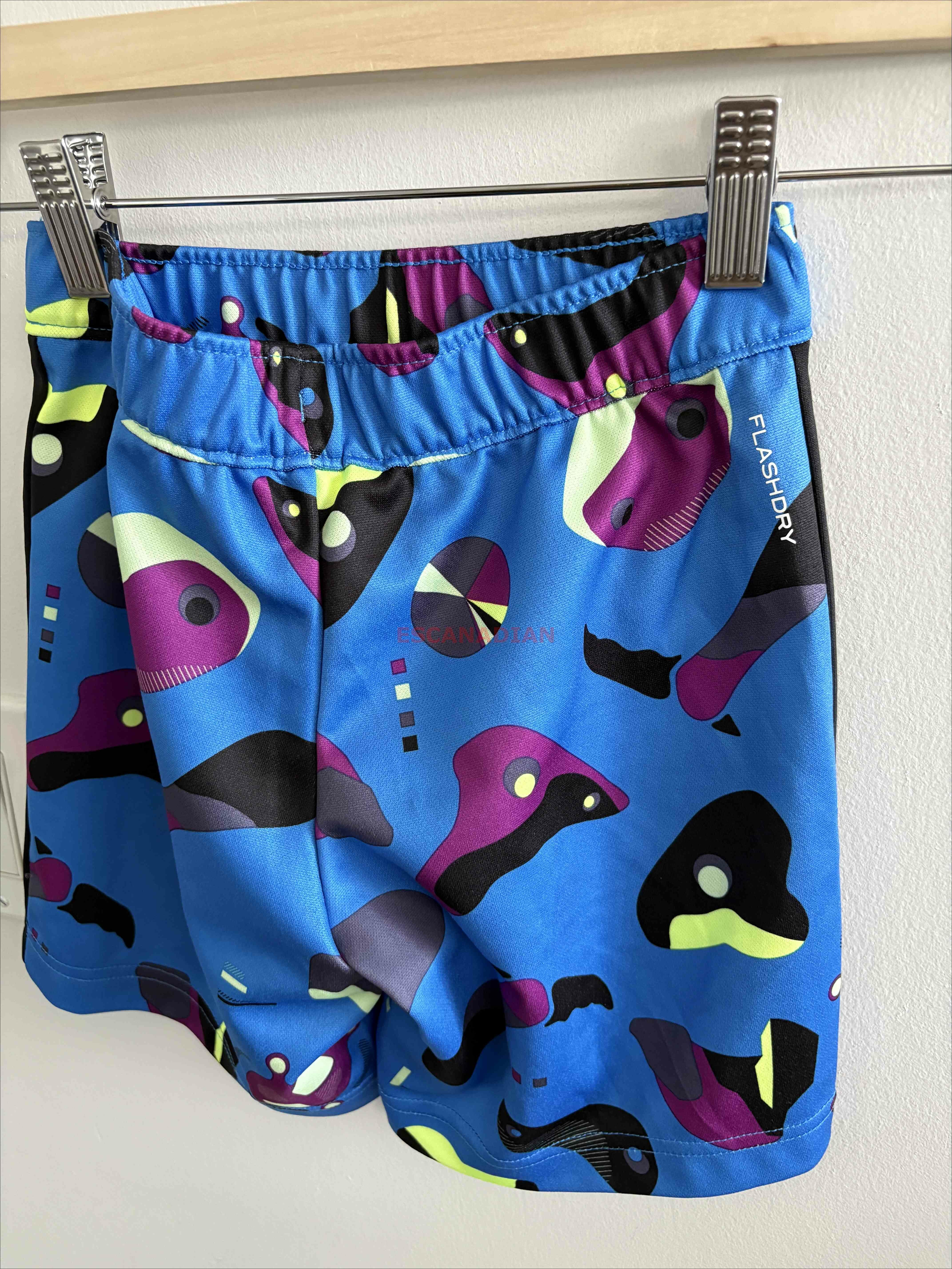 THE NORTH FACE 大童 機能型 Flashdry快乾 滿版 運動排汗材質 運動短褲