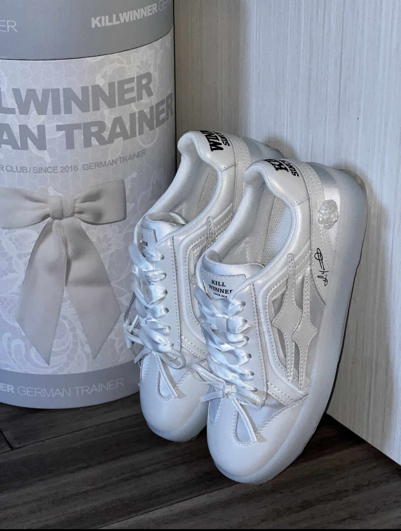 KILLWINNER SHOOTING STAR  張員瑛同款德訓鞋 純白絲綢
