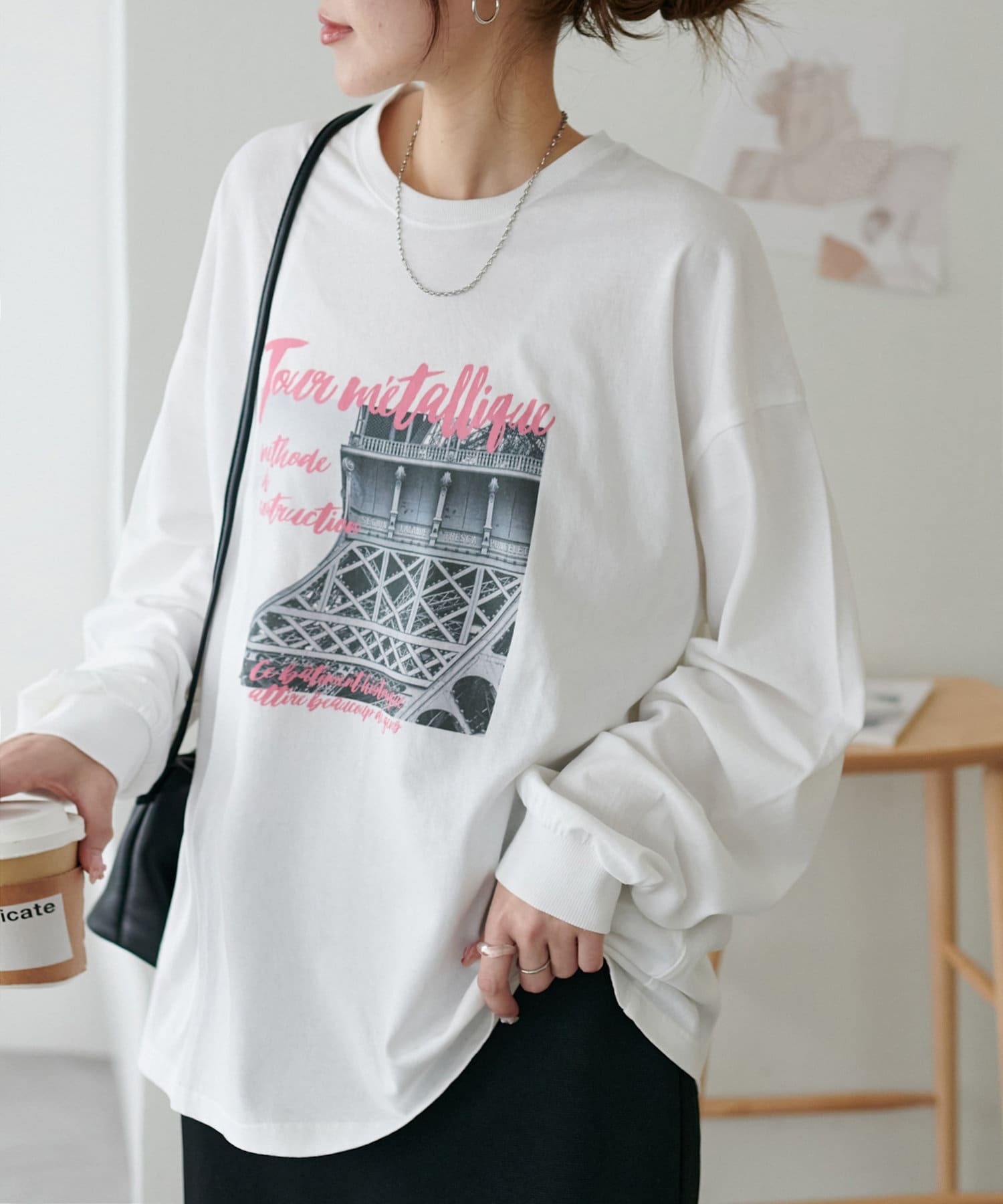 DISCOAT(ディスコート)  WEB限定フォトプリントロンT白（DCZ1051206A0038）