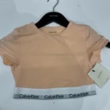 [S] CALVIN KLEIN MODERN COTTON T-SHIRT BRALETTE,PEACH, QF7213-831 (SCK741)