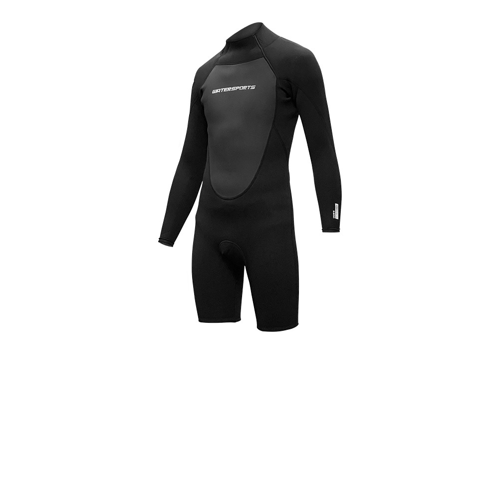 3.5mm 中性 CR 鯊魚皮連身防寒膠衣 - 黑