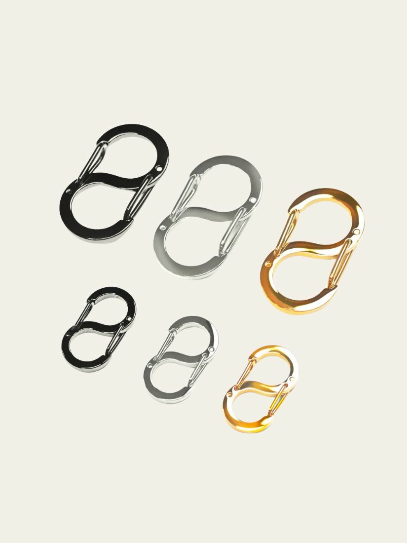 【 POLYWELL 寶利威爾 】不鏽鋼8字扣掛鉤 S字扣環 快拆快取 彈性扣環 可搭配掛繩 背包 公事包 鑰匙圈