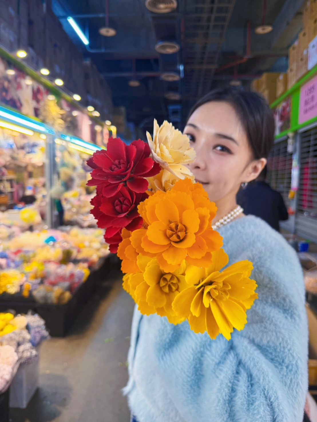 乾燥手工木片牡丹花