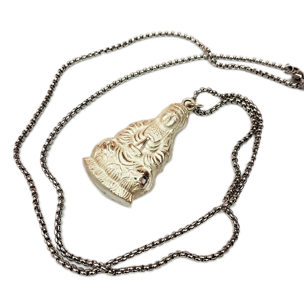 觀音菩薩 {925純銀}墜飾&鈦鋼項鍊【十方】146679