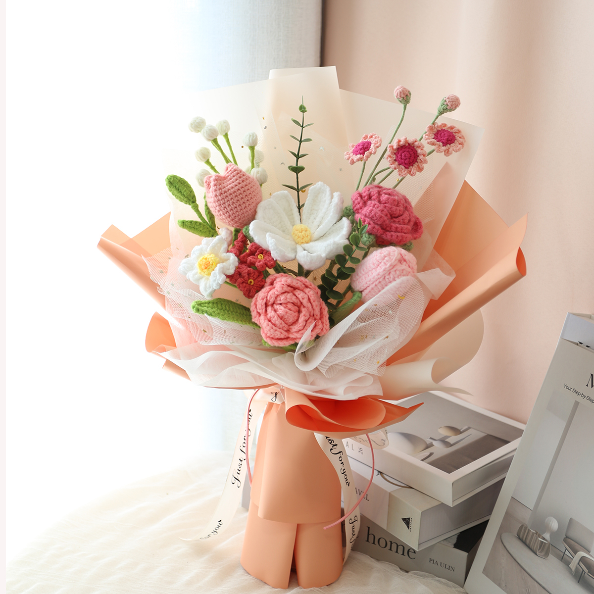 G12｜粉色系編織花束