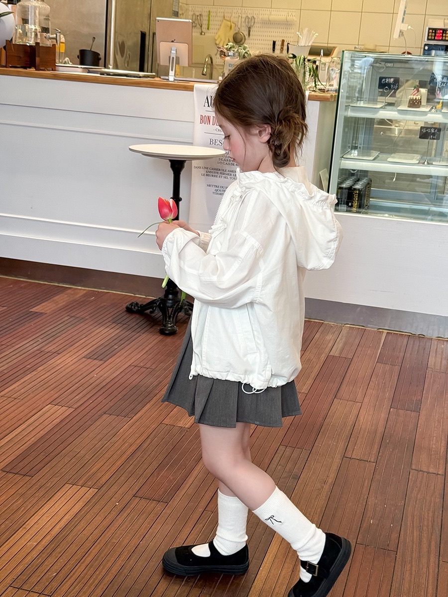 緞帶蝴蝶結連帽防曬外套