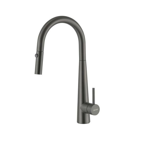 日日商 龍頭系列 ED-KS83558 304不鏽鋼無鉛伸縮龍頭-鈦灰色