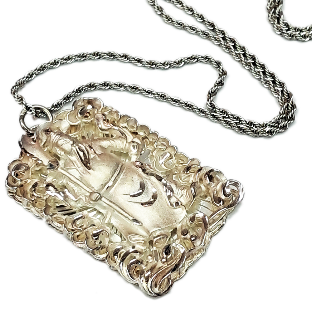 關聖帝君{925銀}墜飾 &鈦鋼項鍊【十方】140323