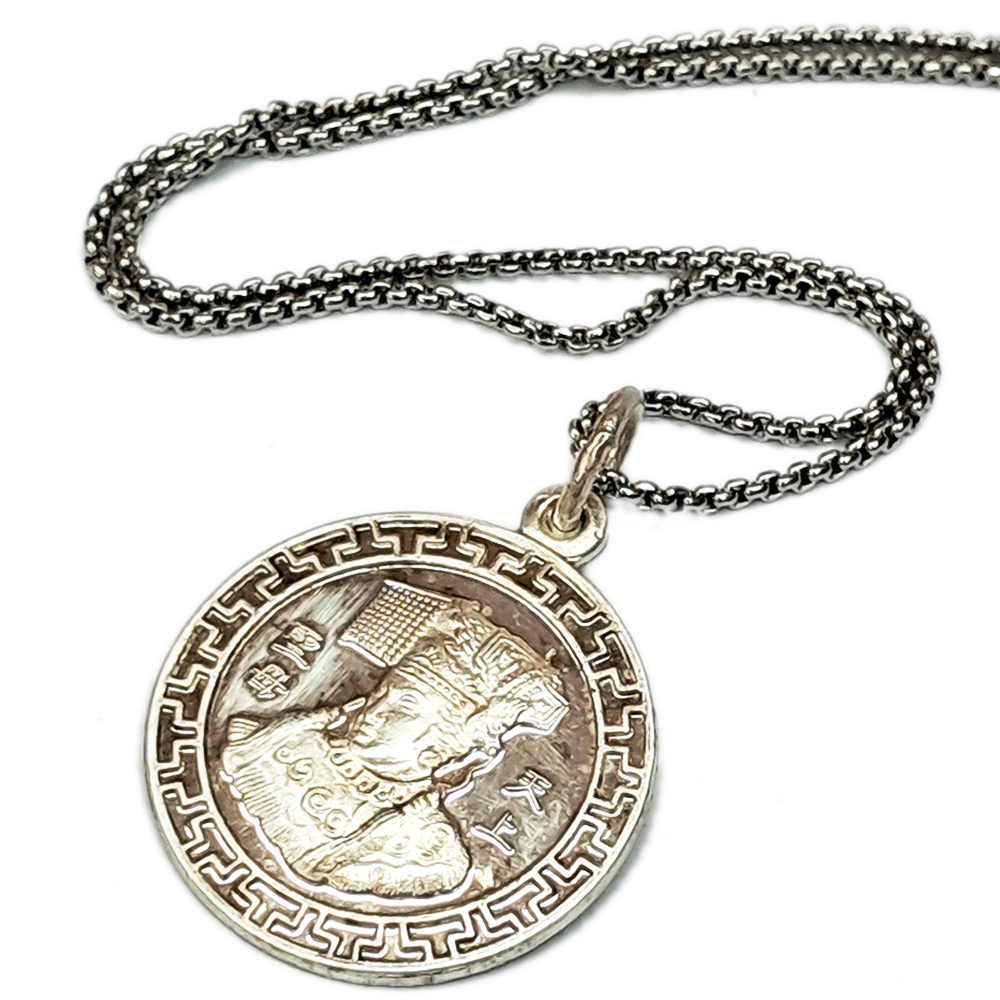 天上聖母 媽祖{925銀}墜&鈦鋼項鍊【十方】141284