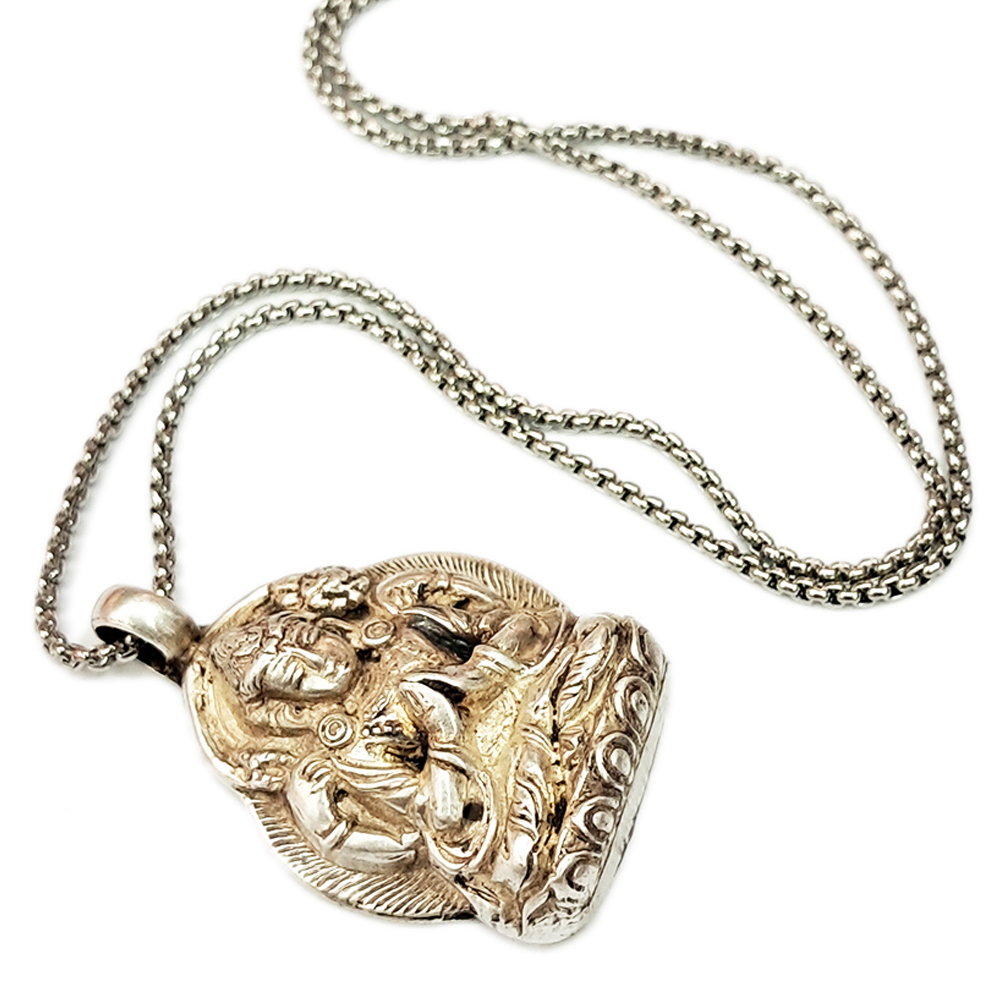 四臂觀音{925銀}&鈦鋼項鍊【十方】142288