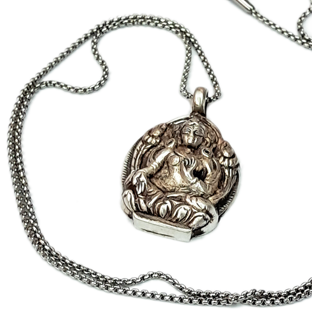 綠度母{925銀}&鈦鋼項鍊【十方】146017