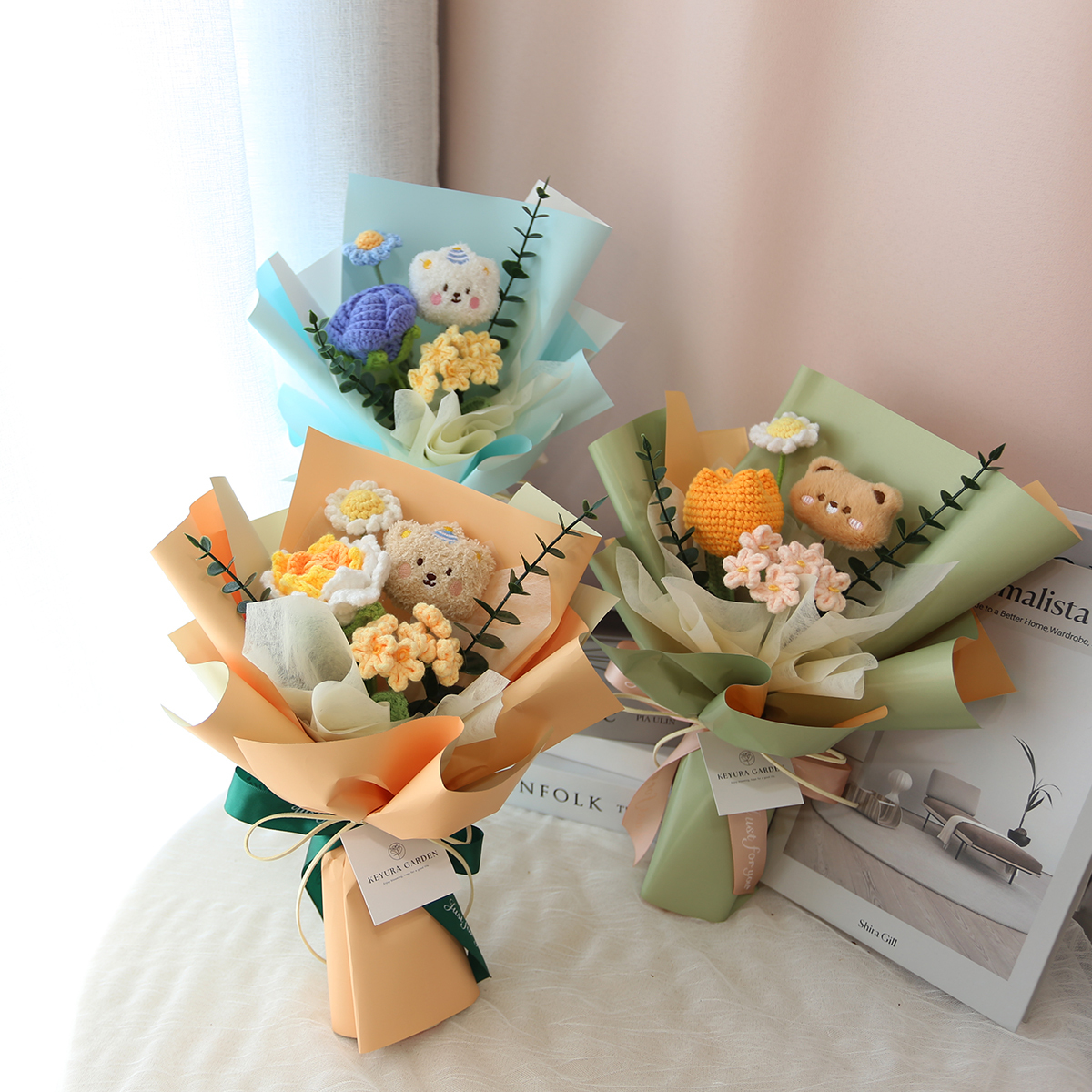 G80｜針織提袋花束