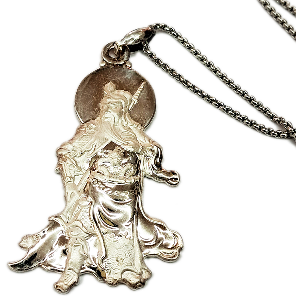 關聖帝君 {925銀}墜 &鈦鋼項鍊 【十方】154521