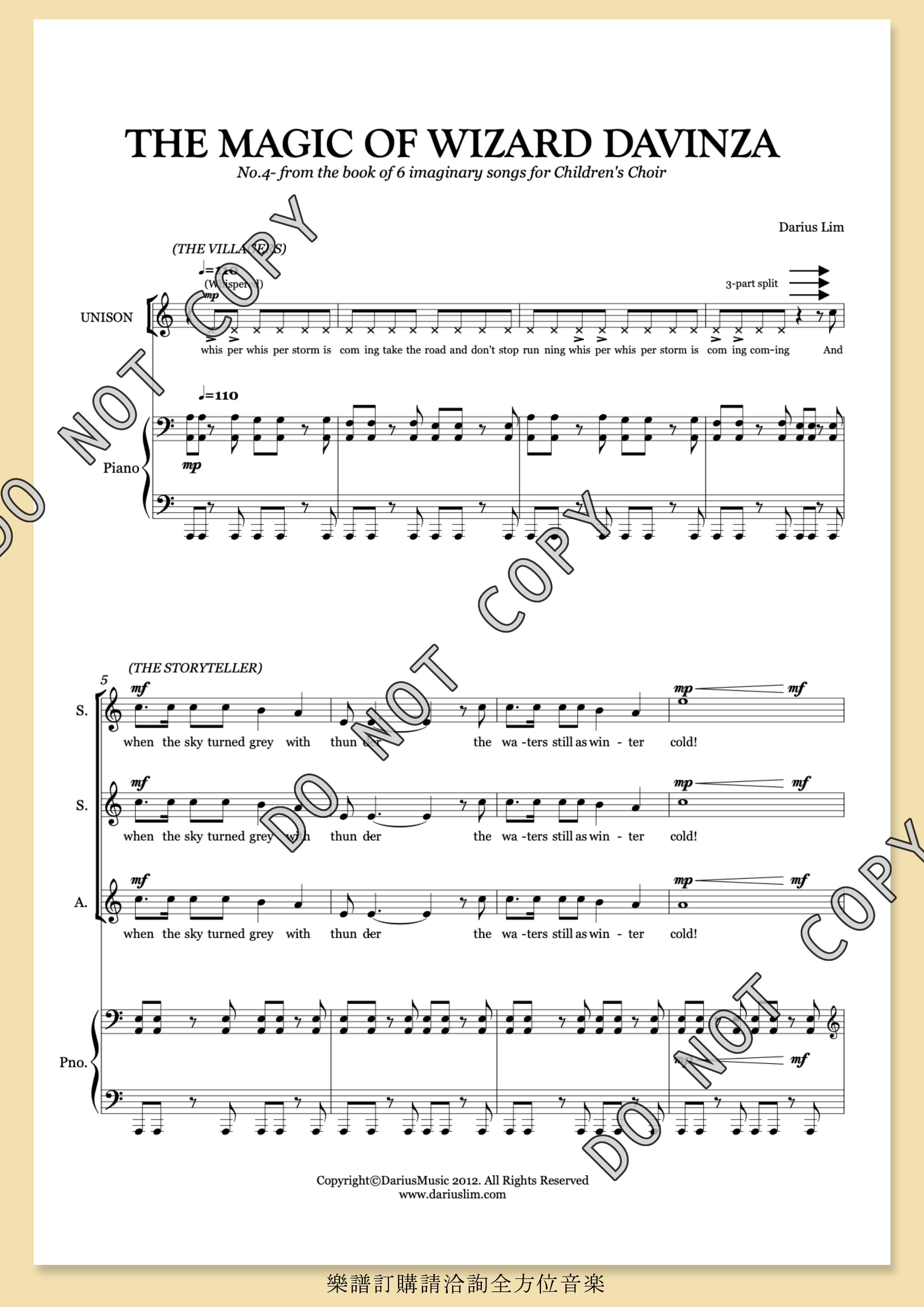 【同聲三部】《The Magic of Wizard Davinza》