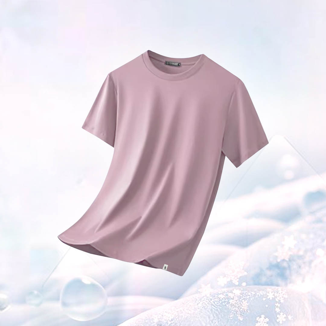 Sorona冰感認證-透沁涼感素Ｔ(兒童款)-藕粉