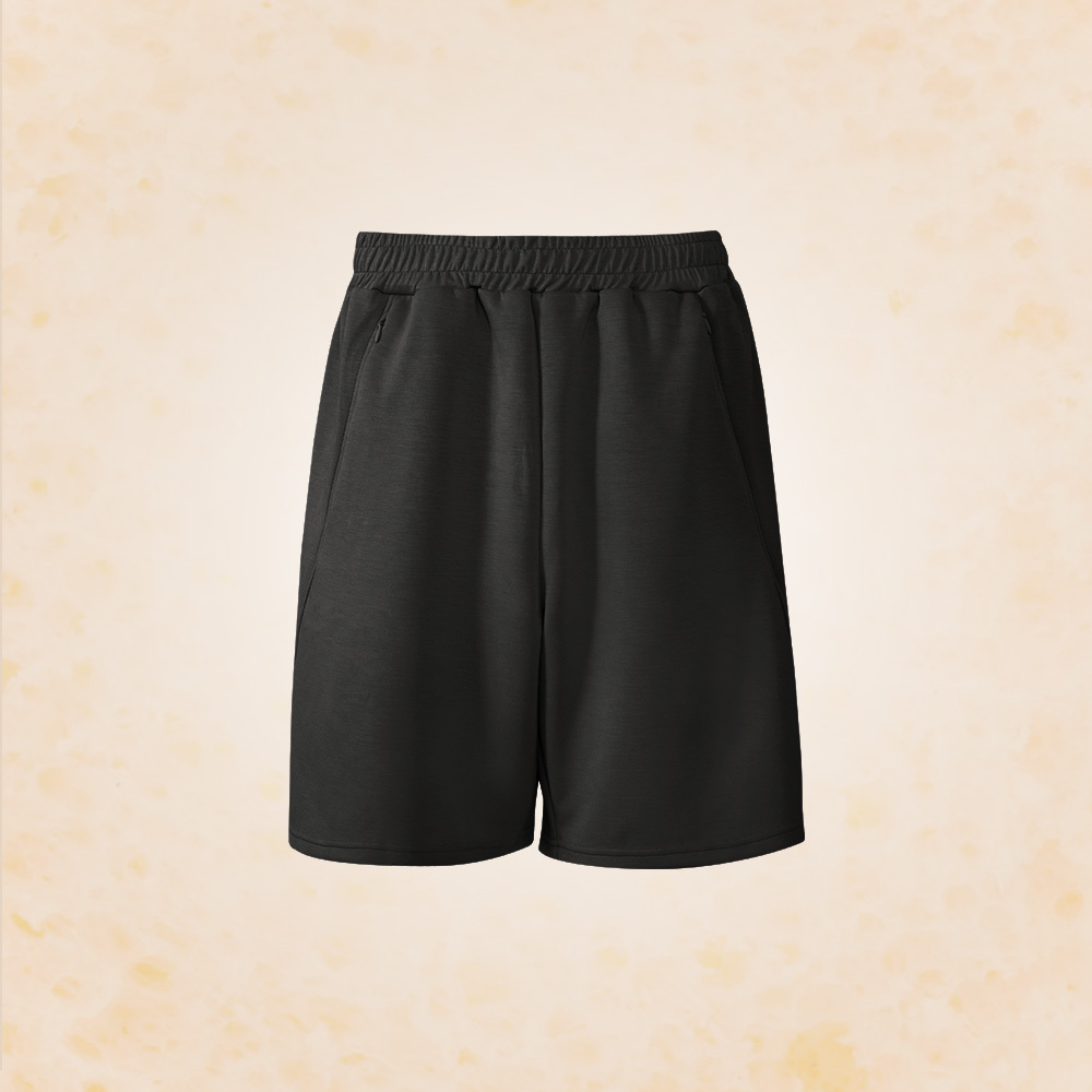 男款｜斜口袋豆腐褲-黑色