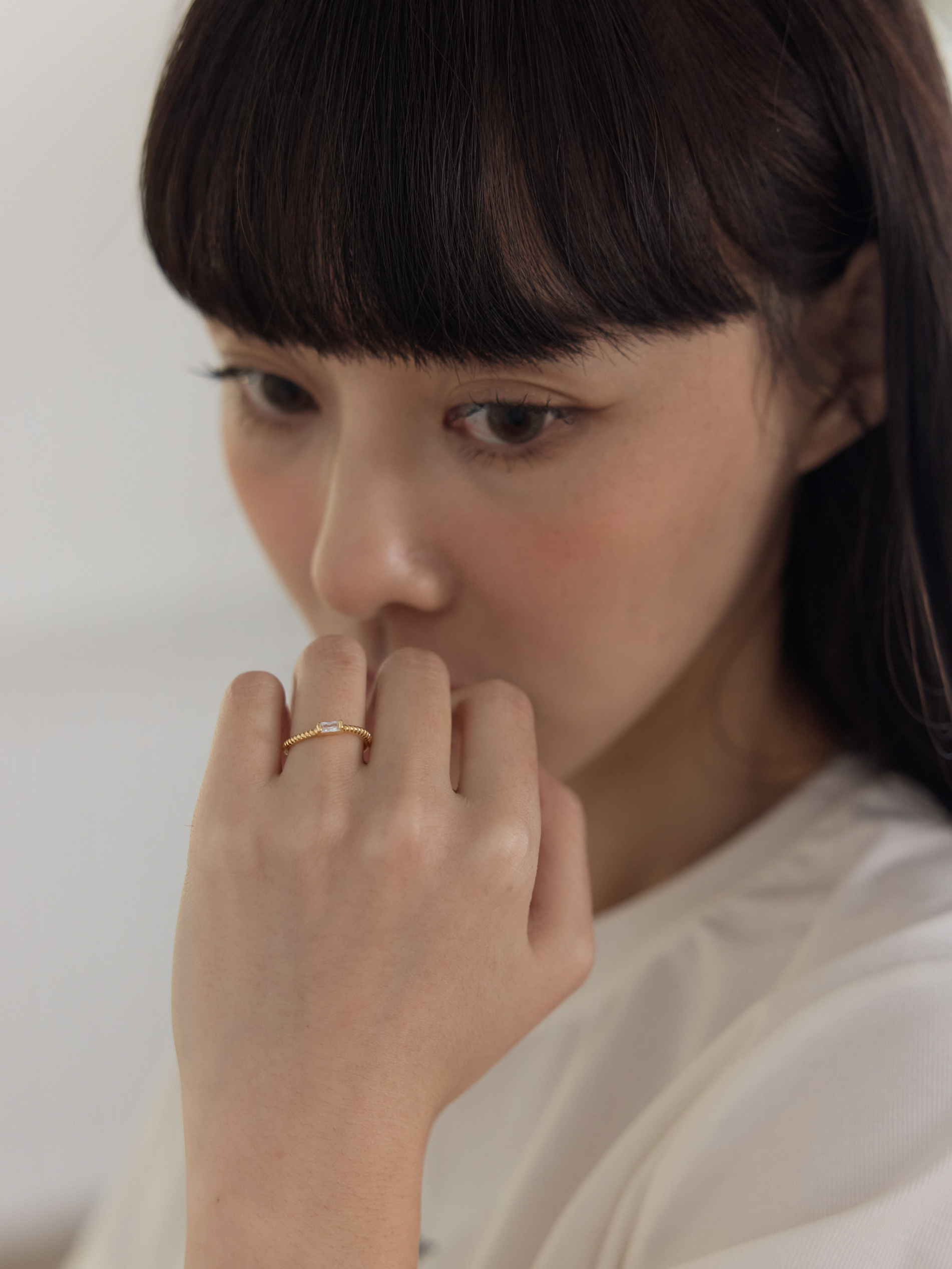 小奢華方鑽開口戒