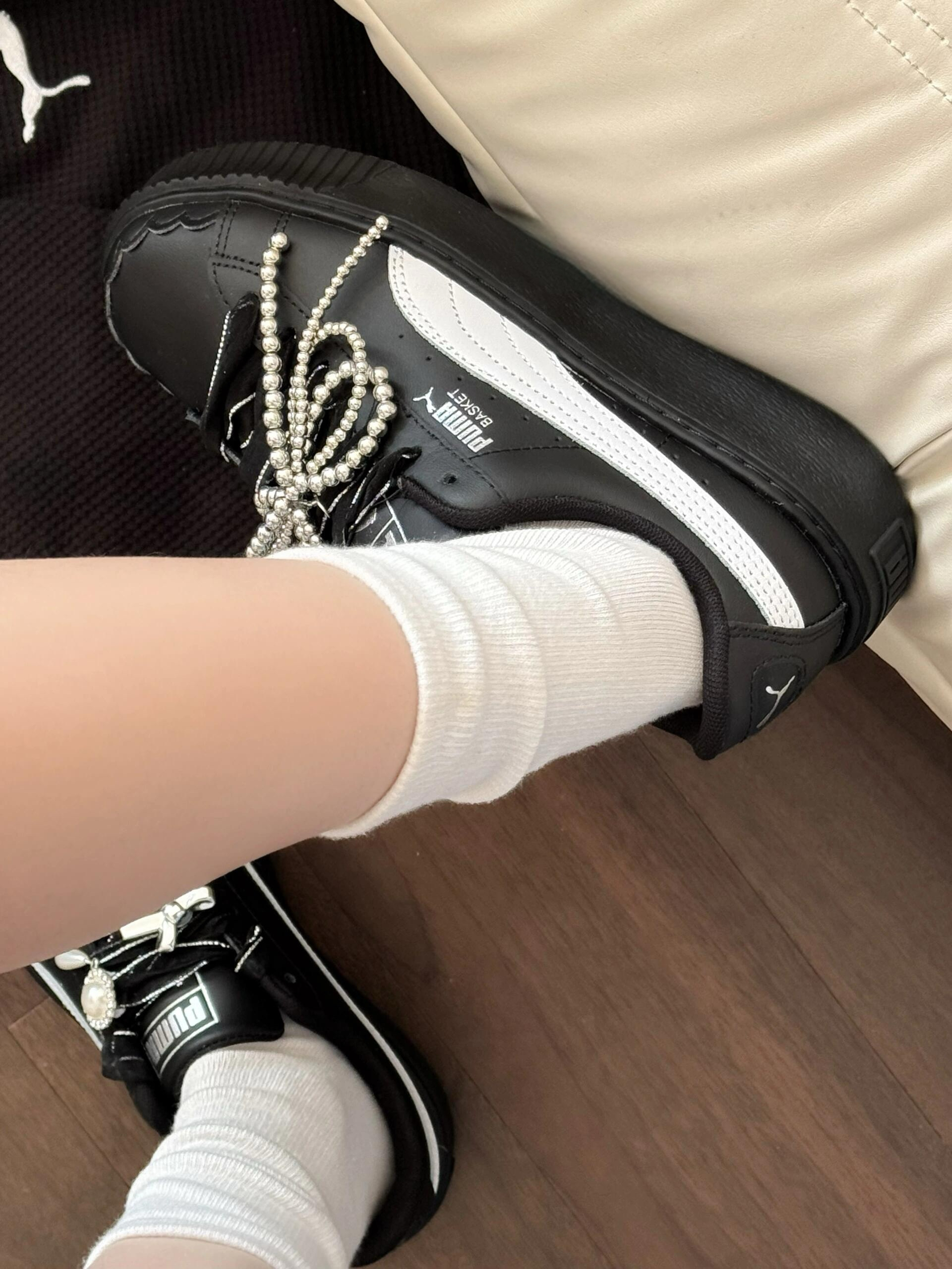 Puma Platform 黑白色 全黑 黑武士 皮革 厚底 女款 鬆糕鞋 板鞋 404157-02/預購