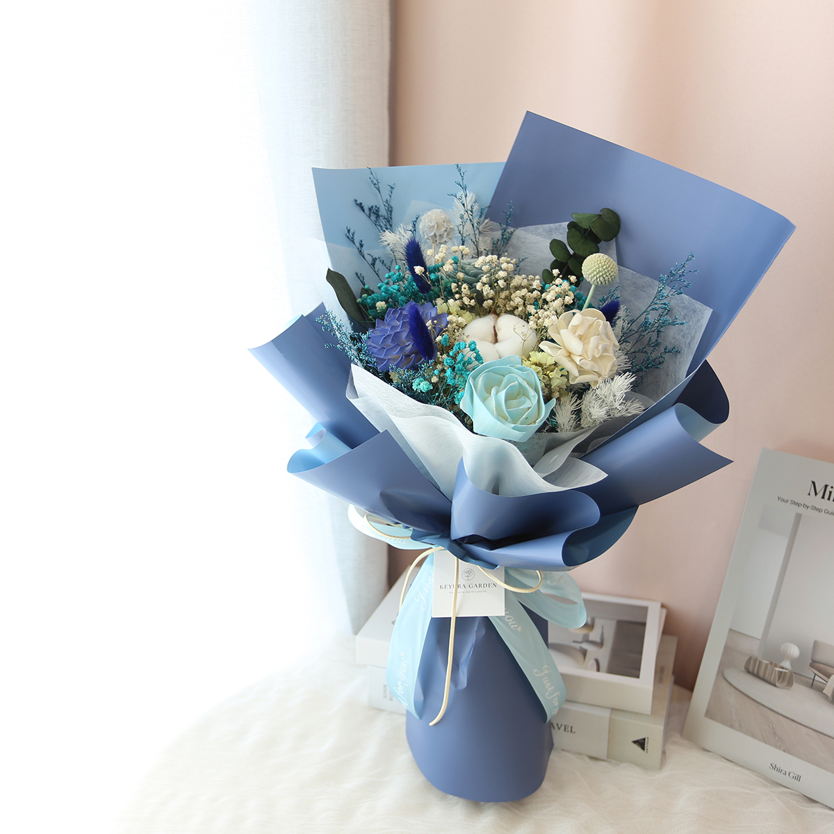 G76｜藍色系乾燥花束
