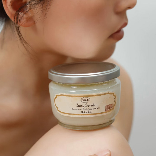 SABON 白茶/綠玫瑰 身體磨砂膏 600ml