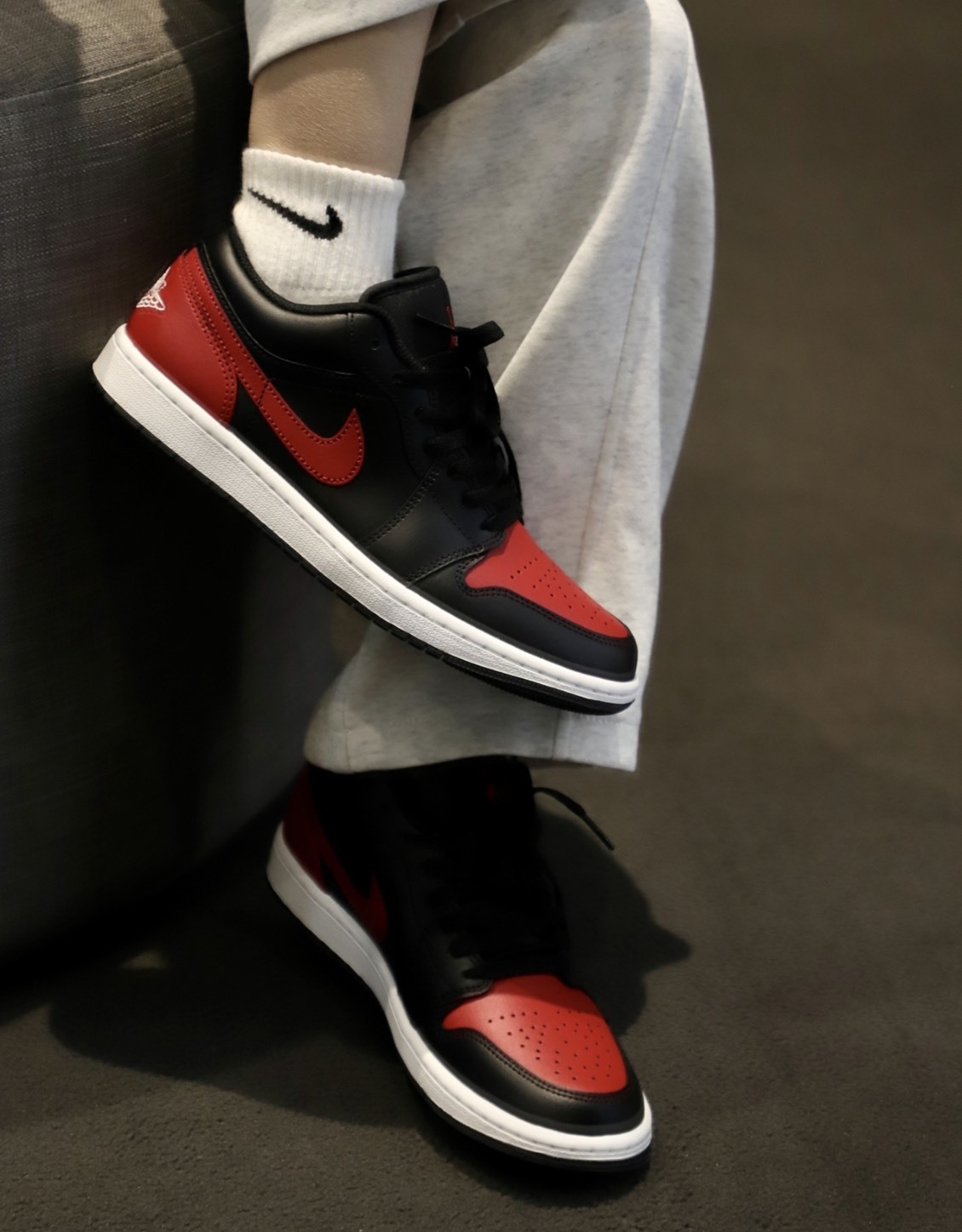 預購 Nike Air Jordan 1 Low Bred Twist 黑紅