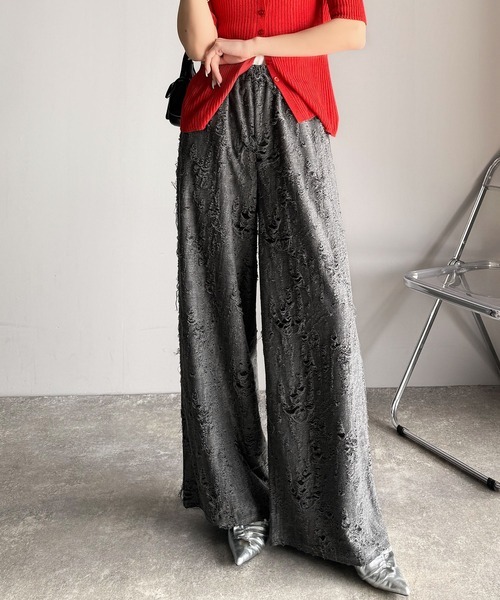 日本🇯🇵連線 Mily Bilet 破壞毛邊直筒落地褲 寬鬆 2色(任買兩件711免運)/預購