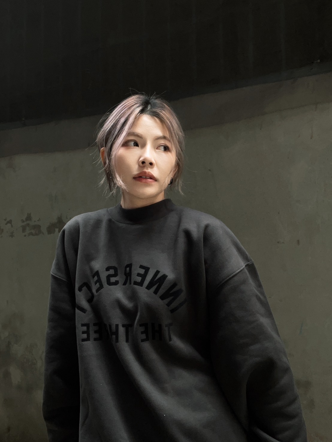 INNERSECT 三生萬物 寶寶絨 背後三點 LOGO 重磅 大學T INN24FWTHD201