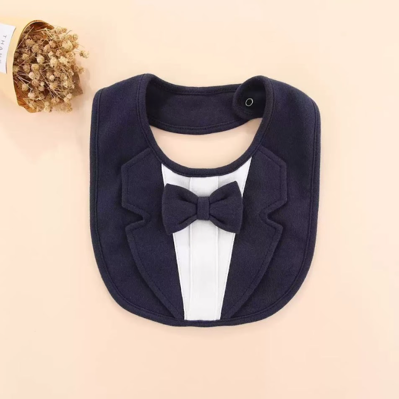 LCB03BI174BL 深藍色bowtie紳士口水肩