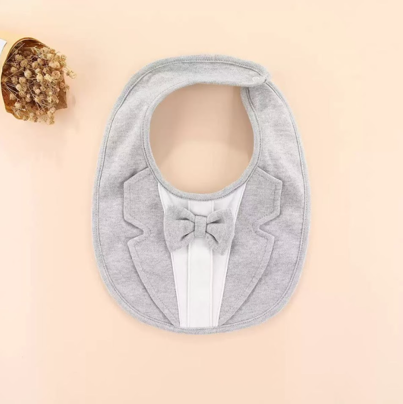 LCB03BI175GY 灰色bowtie紳士口水肩