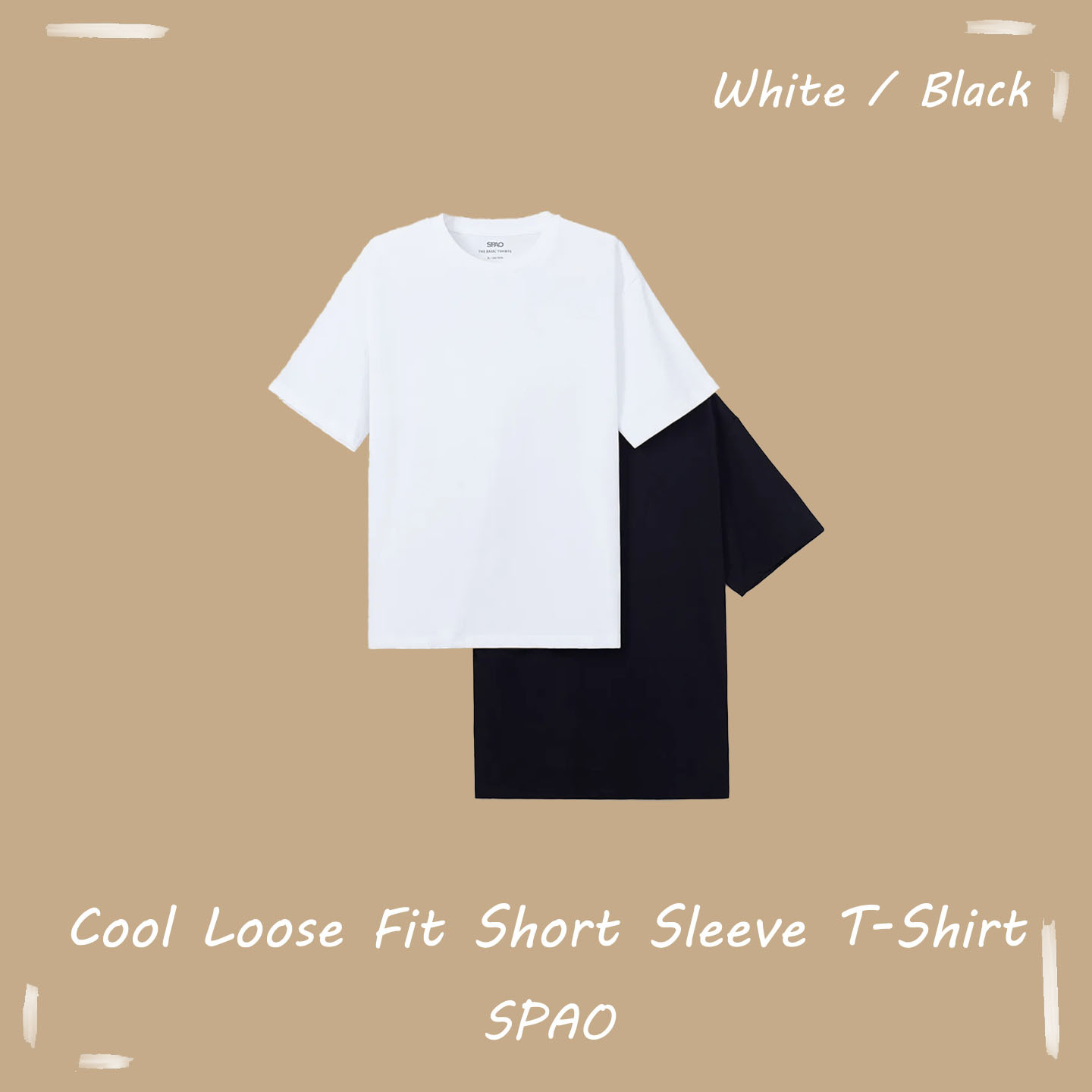 【OWN】SPAO Cool T-shirt 涼感 寬鬆 短袖 上衣 組合包 不分男女 黑色 白色