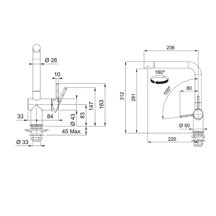 Franke Active L 115.0653.298 Kitchen Mixer