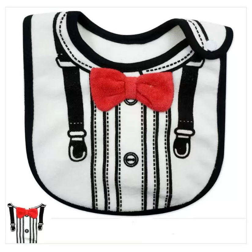 LCB03BI178GY 紅色bowtie紳士口水肩