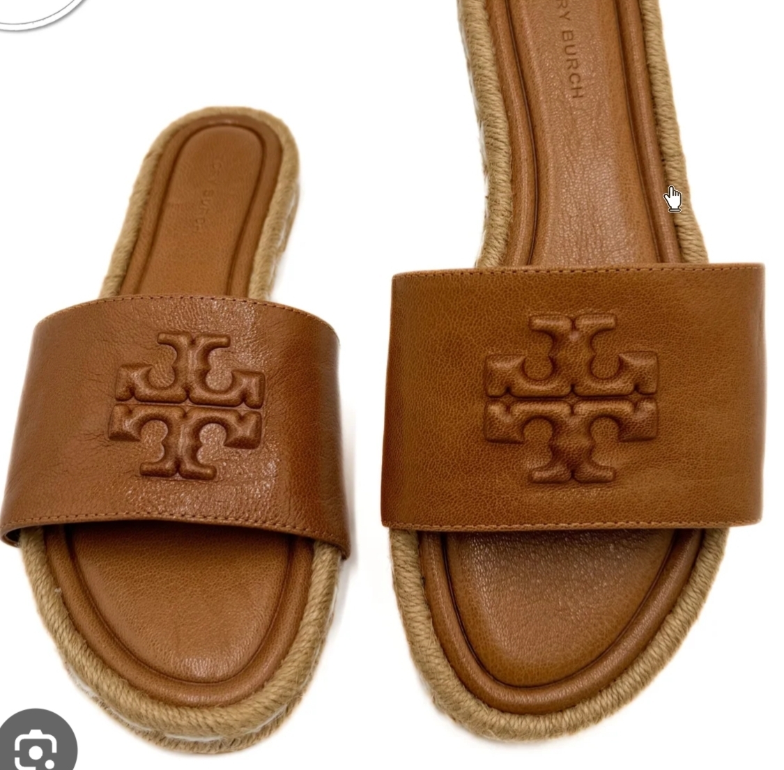 [S] TORY BURCH EVERLY ESPADRILLE SLIDE,CARAMEL, 154889-776 [FINAL SALE] (STB585)