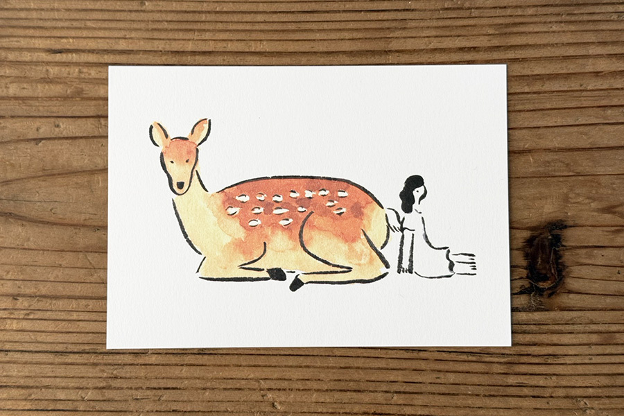 +t企劃x鬼頭祈-明信片 Animals in Taiwan 梅花鹿