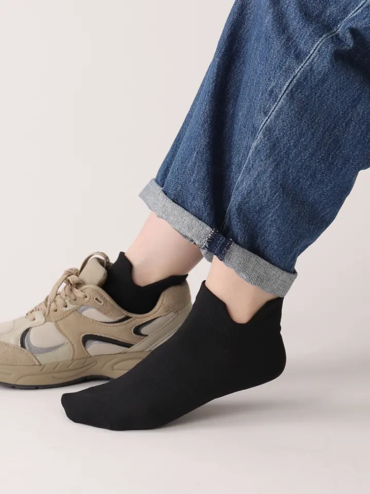 [現貨優惠] TABIO靴下屋 【吸水/快乾】雙重保護運動鞋襪 黑