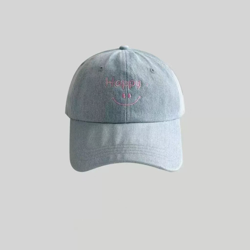 LCB03HW182BL 淺藍色Happy Face 牛仔Cap帽