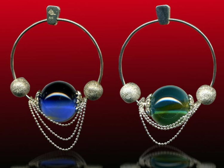 鹿港窯水晶琉璃｜圓融銀飾項鍊 和諧圓滿智慧豐盈開運納福