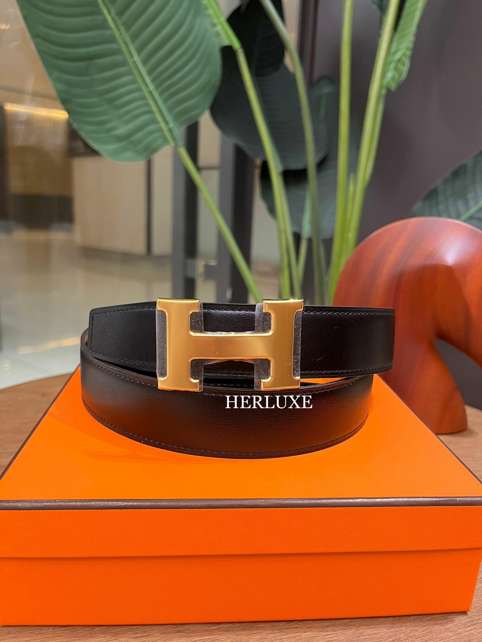 H belt buckle 32mm CC (可選擇皮帶顏色及長度)