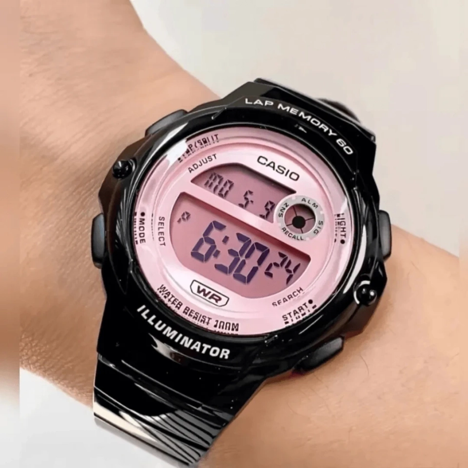 萬年鐘錶 - CASIO  卡西歐 簡潔跑步計時圈步電子錶  LWS-1200H-1A2V  錶徑 : 40.5mm