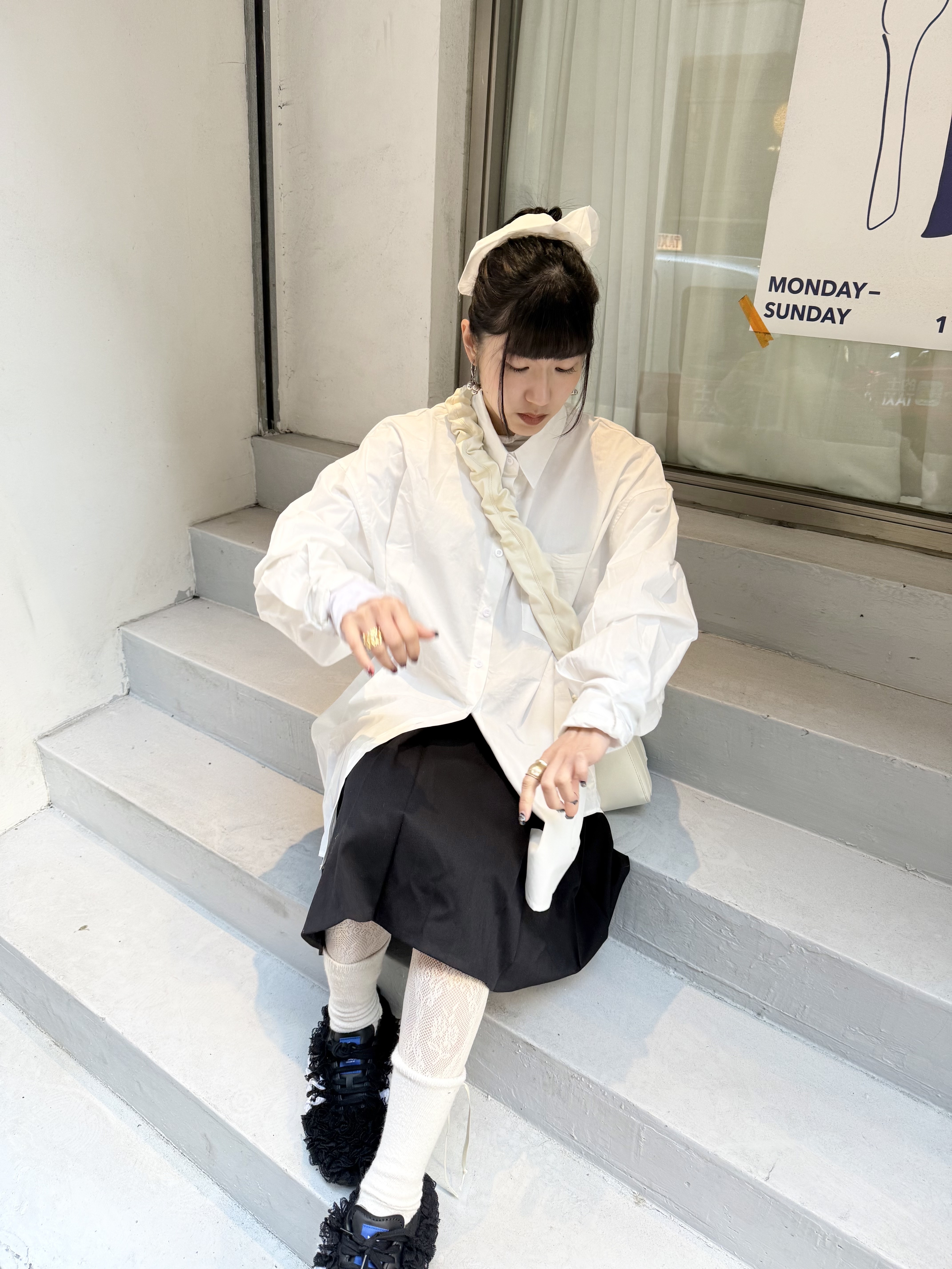 連髮圈寬鬆恤SET