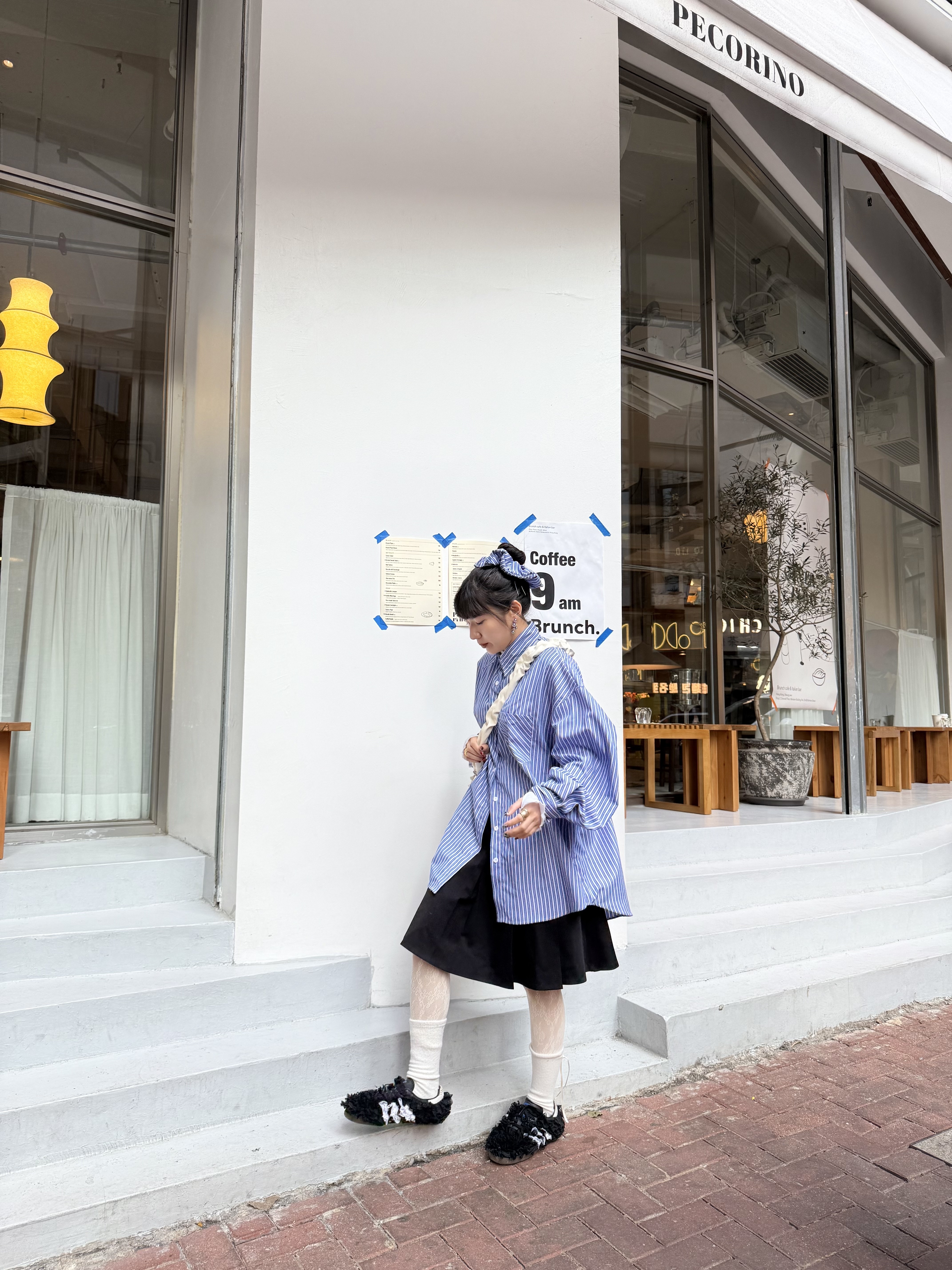 連髮圈寬鬆恤SET