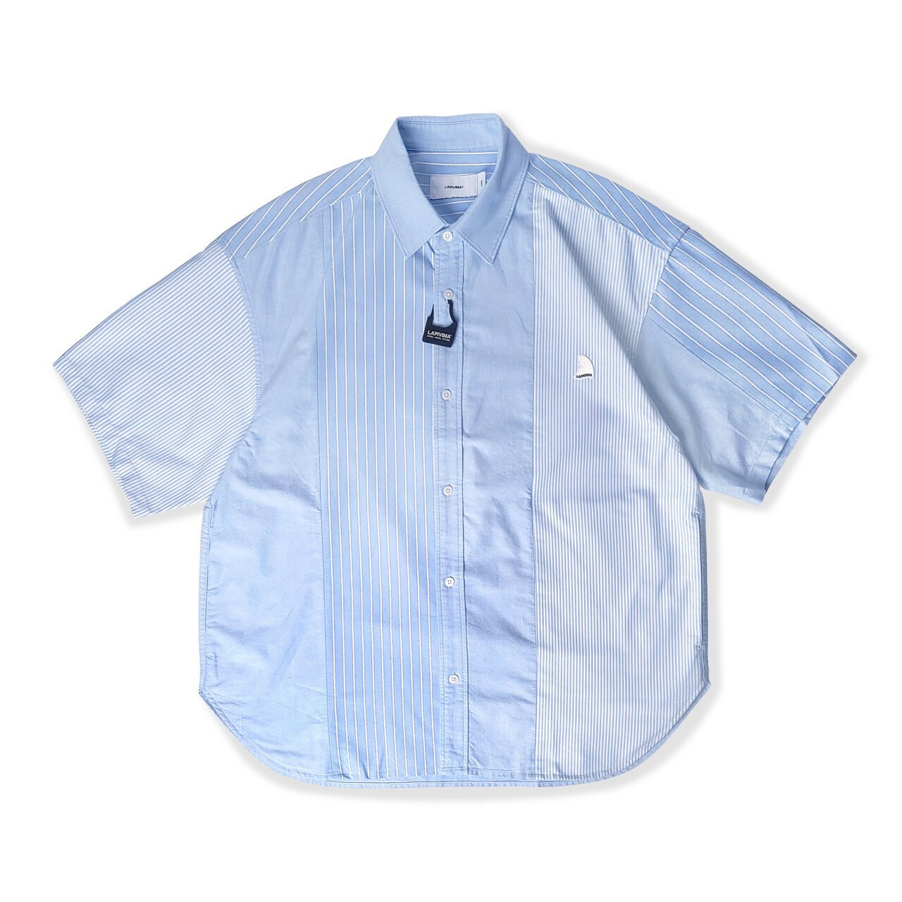 LAPRIMA 拼接廓型短袖襯衫