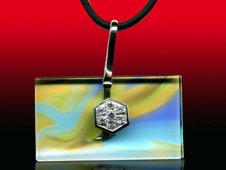 鹿港窯水晶琉璃|幸運之星銀飾項鍊 星運閃耀福氣滿盈開運納福