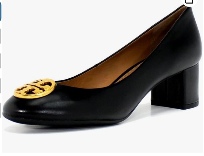 [S] TORY BURCH CHELSEA 50MM PUMP NAPPA LEATHER,PERFECT BLACK, 80736-006 [FINAL SALE] (STB677)
