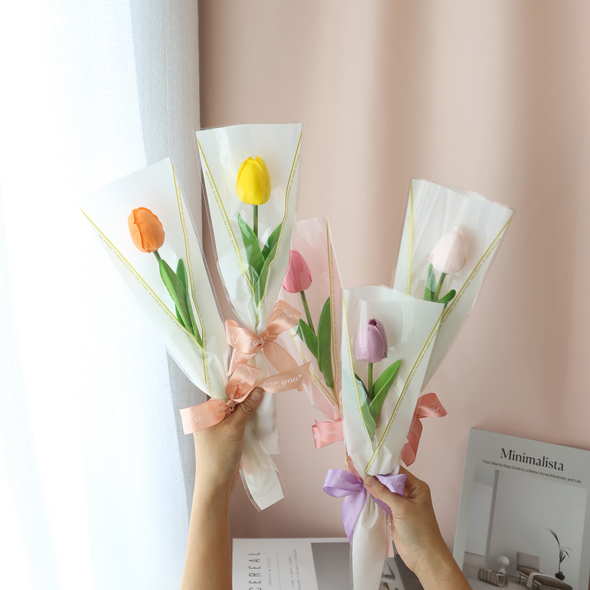 F01｜單支香氛鬱金香花束