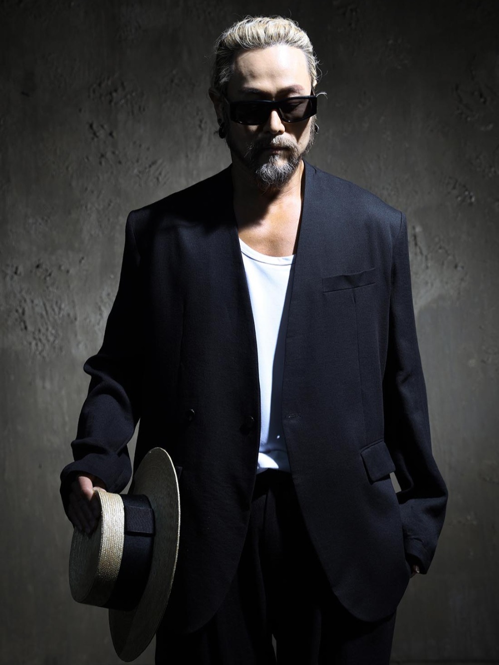 無領棉料西裝外套