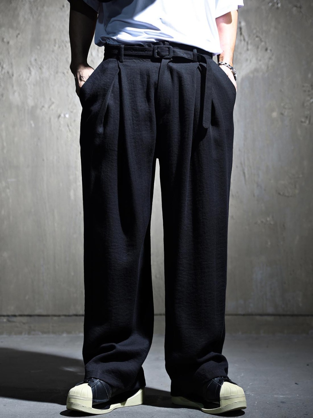 繫帶棉質休閒褲