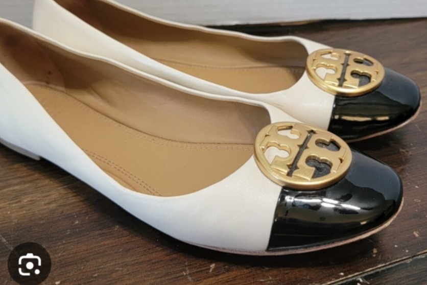 [S] TORY BURCH CHELSEA CAP TOE BALLET,NEW IVORY, 143461-100 [FINAL SALE] (STB449)